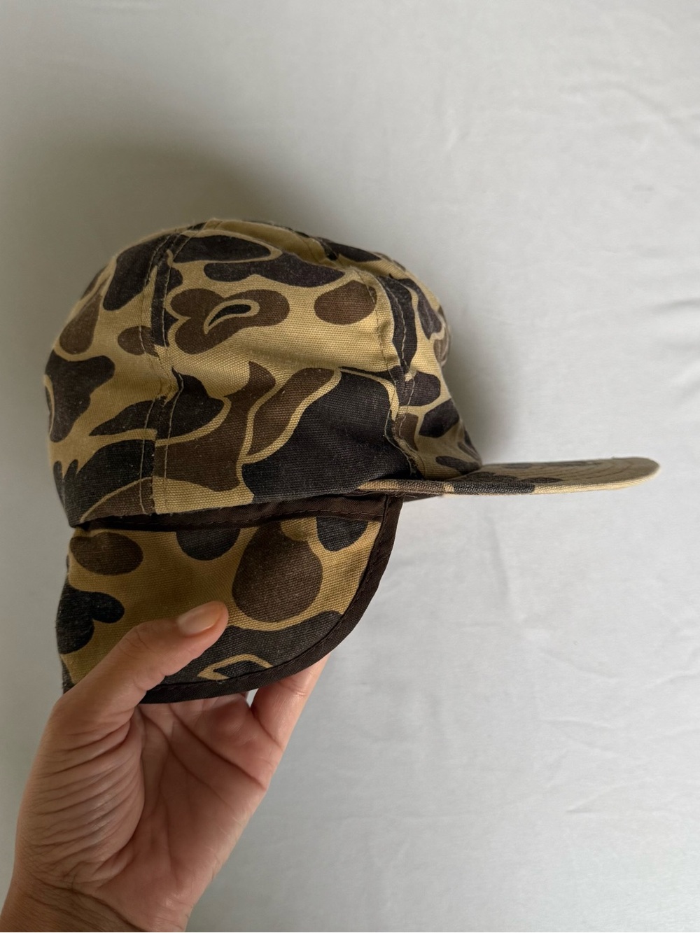 vintage duck-hunter camouflage hunting cap